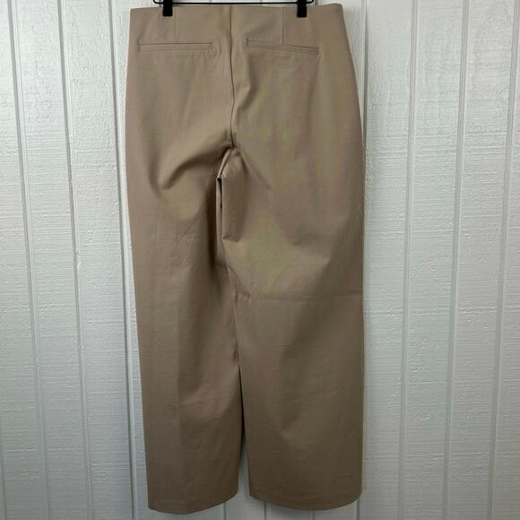 Old Navy Women High Rise Pixie Wide Leg Trouser Pants Office Tan NEW Size Large - Picture 5 of 7